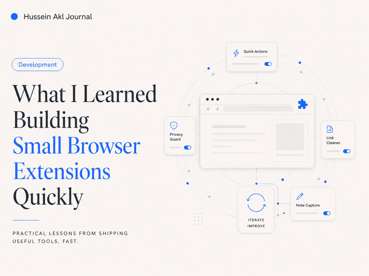 Editorial cover for What I Learned Building Small Browser Extensions Quickly